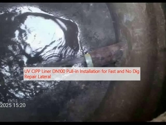 UV CIPP Liner DN100 Wciągająca instalacja do szybkiej i bezgrzebowej naprawy bocznej
